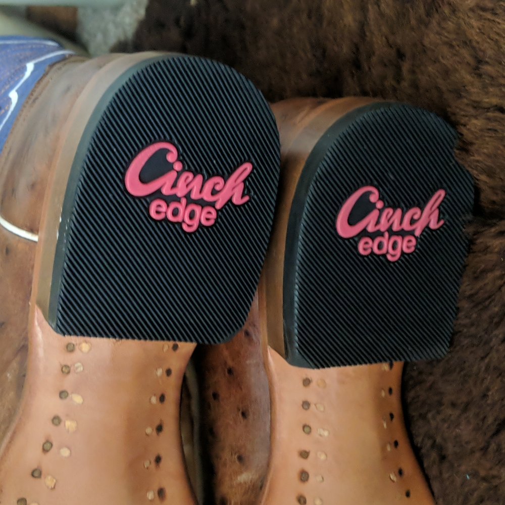 CINCH Edge CEW508 Coronado Collection ostrich cowgirl western boots sz 10.5 new - Picture 13 of 16